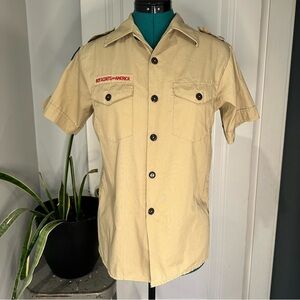 Vintage Boy Scouts of America uniform shirt Beige size youth large